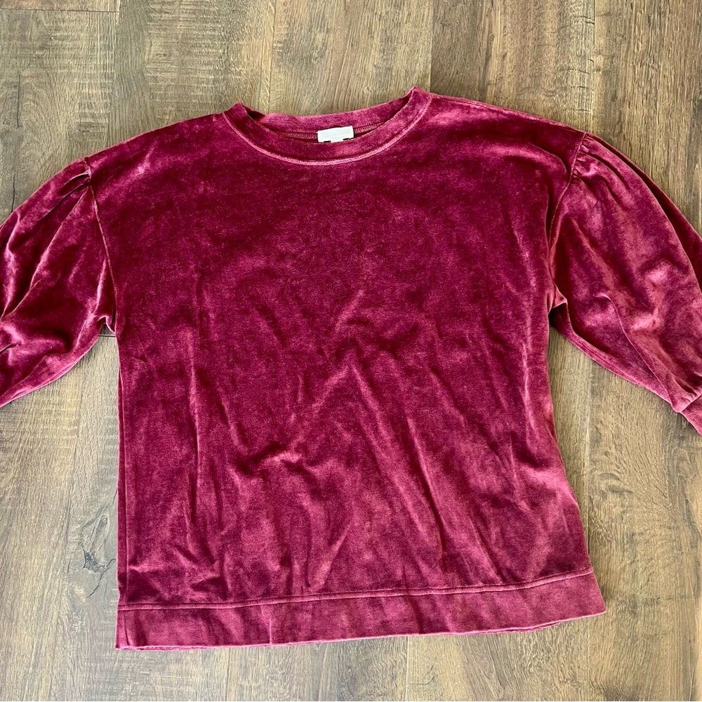 Velvet Burgundy Top